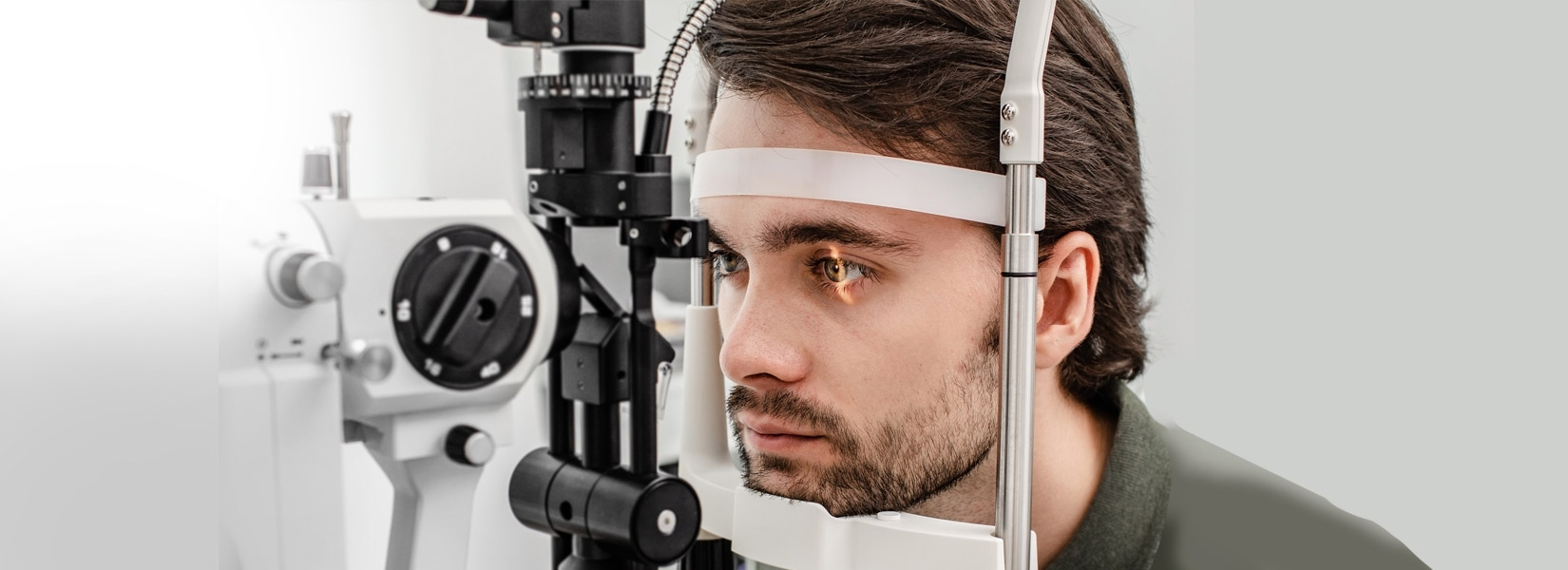 young man during eye exam in Sylvania